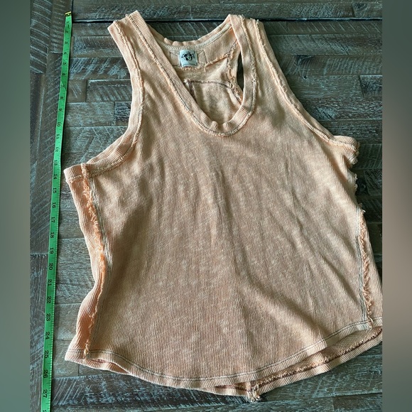 Free People- Care FP Slim n’ Simple tank top- Peach, Size Large. New. - Picture 4 of 6